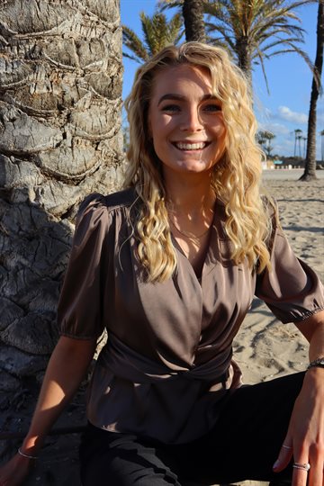 Liberté - Tiki SS Twist Blouse - Brown